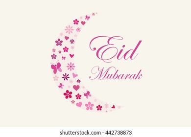 Islamic Greeting Card - Eid Mubarak - Translation : Blessed Feast