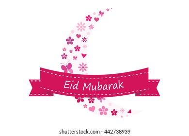 Islamic Greeting Card - Eid Mubarak - Translation : Blessed Feast