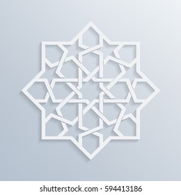 Islamic greeting card. Eid mubarak ramadan celebration template. Vector illustration.