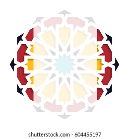 Islamic greeting card. Eid mubarak ramadan celebration template. Vector illustration