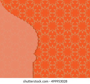 Islamic greeting card template . Arabic muslim background, seamless line pattern. Celebration card for Eid Ul Adha festival, Ramadan Kareem decoration