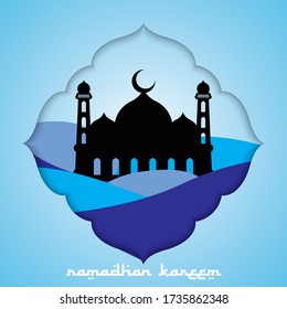 Islamischer Gruß Eid Mubarak Karten für muslimische Feiertage.Eid-Ul-Adha Festival Feier . Ramadan Kareem Hintergrund.