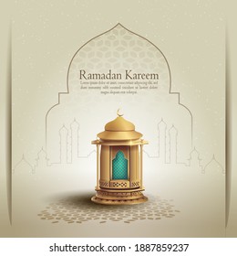 islamic greetings ramadan kareem card design background 