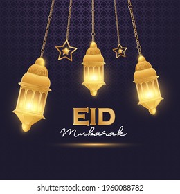 Islamic greetings ramadan kareem card design Premium Vector