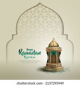 islamic greetings ramadan kareem card design