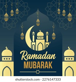 Islamic greetings ramadan mubarak design