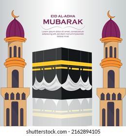Islamic hajj pilgrimage illustration for hajj and eid al Adha