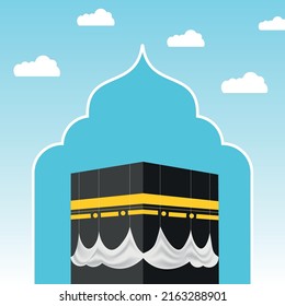 Islamic hajj pilgrimage illustration for hajj and eid al Adha