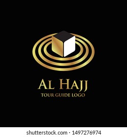 Islamic Hajj Pilgrimage Logo Design Template
