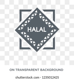 Islamic Halal icon. Trendy flat vector Islamic Halal icon on transparent background from Religion  collection. 