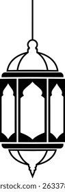 Islamic Hanging Lantern Silhouette Vector for Ramadan and Eid Decoration