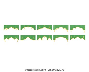 Islamic Header Decoration Element Set 