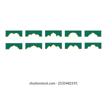 Islamic Header Decoration Element Set 