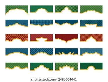 Islamic Header Illustration Element Set