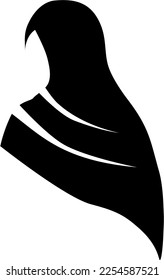 Islamic hijab vector for logo or vector in black
