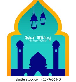 Islamic Holidays Al Isra' Wal Mi'raj Illustration Background Poster Design