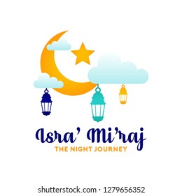 Islamic Holidays Al Isra' Wal Mi'raj Illustration Background Poster Design