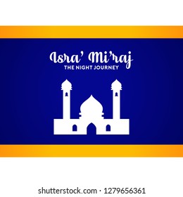 Islamic Holidays Al Isra' Wal Mi'raj Illustration Background Poster Design