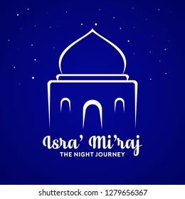 Islamic Holidays Al Isra' Wal Mi'raj Illustration Background Poster Design