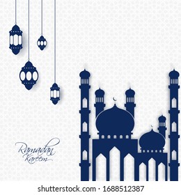 Islamic Holy Month of Ramadan Kareem or Ramazan Kareem Concept.