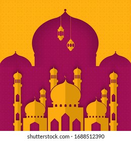 Islamic Holy Month of Ramadan Kareem or Ramazan Kareem Concept.