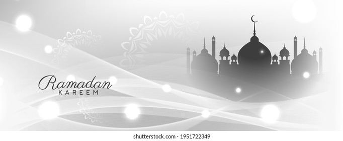 Islamic holy month Ramadan Kareem festival celebration banner vector