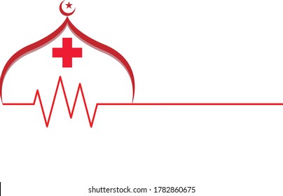 Logo des islamischen Krankenhauses auf Vektorgrafik