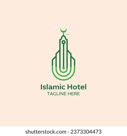 Islamic Hotel and tower Logo design (clock tower) 