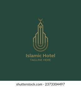 Islamic Hotel and tower Logo design (clock tower) 