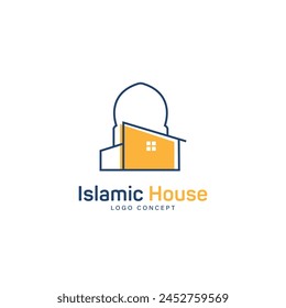 Islamic House Logo Symbol Design Template Flat Style Vector