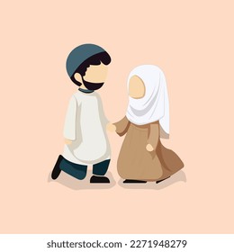 Islamic husband wife dance design