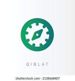 Islamic icon design for ramadan month with attractive green gradient color