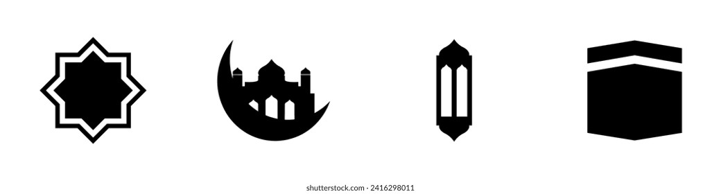 islamic icon design template. Trendy style, vector eps 10