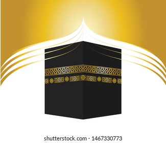 islamic icon kaaba mosque vector design
