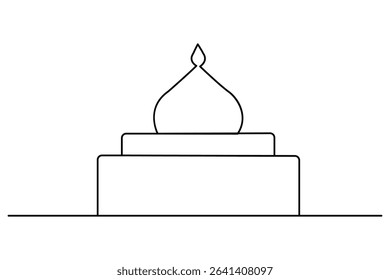 Islamic icon one line minimalist style