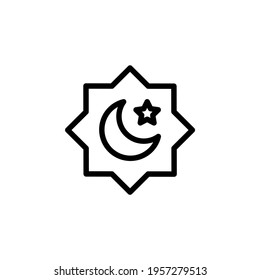 islamic icon. ramadan icon. perfect to logo, presentation, template, website, application, and more product. vector icon design line style