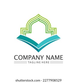 islamic icon and ramadhan logo design vector graphic sign