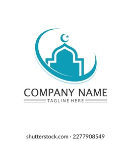islamic icon and ramadhan logo design vector graphic sign