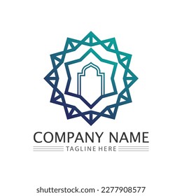 símbolo islámico y logotipo ramadán diseño vectorial signo gráfico