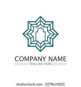 islamic icon and ramadhan logo design vector graphic sign