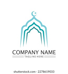 símbolo islámico y logotipo ramadán diseño vectorial signo gráfico
