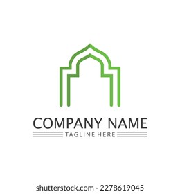 islamic icon and ramadhan logo design vector graphic sign
