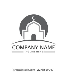 islamic icon and ramadhan logo design vector graphic sign