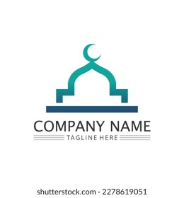 Islamische Ikone und Logo-Design, Vektorgrafik-Zeichen