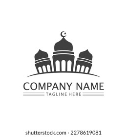 islamic icon and ramadhan logo design vector graphic sign