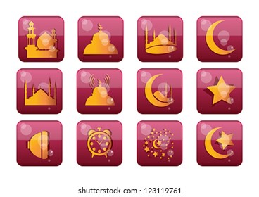 islamic icon set