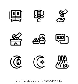 Islamic Icon Set. Islamic Design Illustration