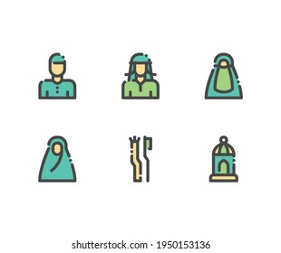 Islamic Icon Set. Islamic Illustration Design
