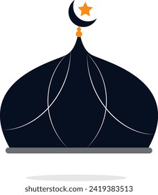 Islamic icon suitable Ramadan Kareem, Eid Al Fitr, Eid Al Adha element symbol. Ramadan mubarak moslem sign vector illustration design background
