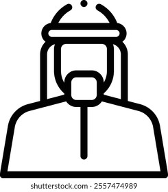 islamic icon. Thin Linear Style Design Isolated On White Background